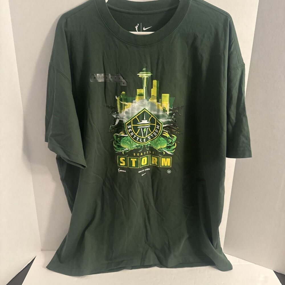 Seattle Storm T-Shirt Mens XL Green Nike WNBA Graphic Loose Fit Basketball NWT